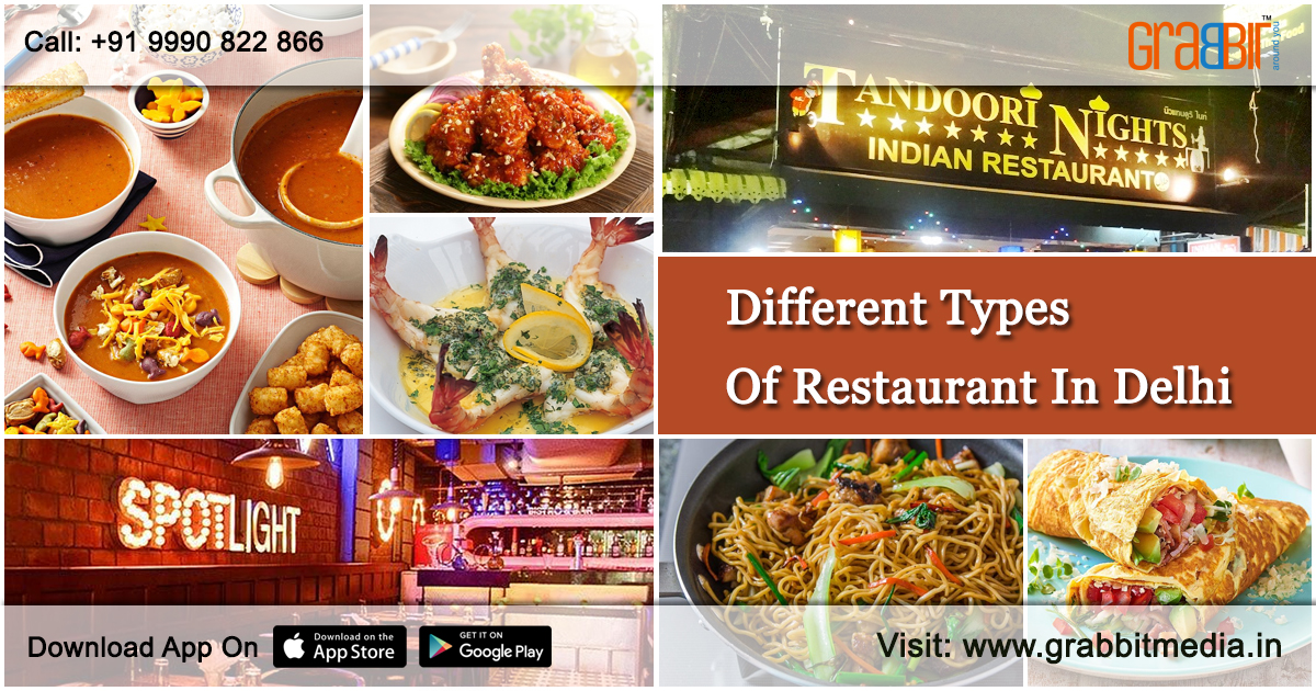 Different types of restaurant in delhi